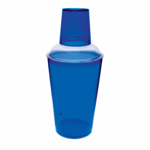 3 Piece Plastic Cocktail Shaker Blue - 16oz