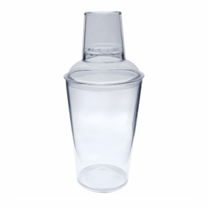 3 Piece Plastic Cocktail Shaker Clear - 16oz