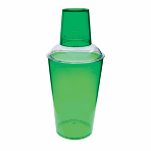 3 Piece Plastic Cocktail Shaker Green - 16oz