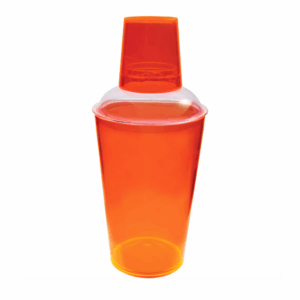 3 Piece Plastic Cocktail Shaker Orange - 16oz