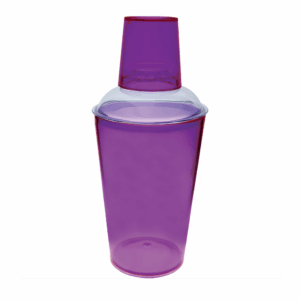 3 Piece Plastic Cocktail Shaker Purple - 16oz