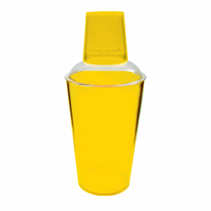 3 Piece Plastic Cocktail Shaker Yellow - 16oz