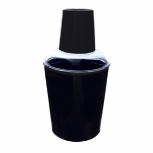 3 Piece Plastic Cocktail Shaker Black - 12oz
