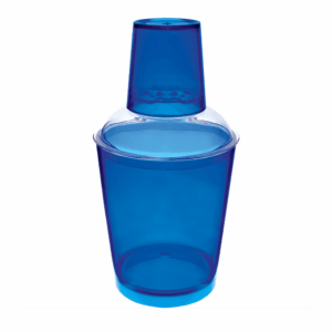 3 Piece Plastic Cocktail Shaker Blue - 12oz