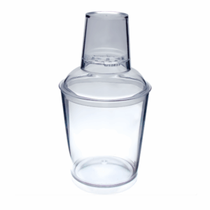 3 Piece Plastic Cocktail Shaker Clear - 12oz