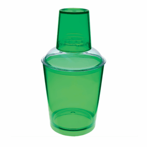 3 Piece Plastic Cocktail Shaker Green - 12oz
