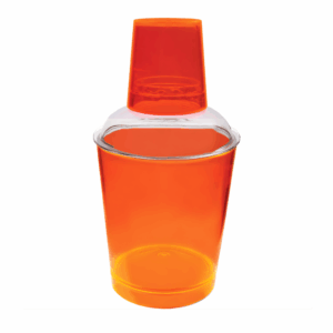 3 Piece Plastic Cocktail Shaker Orange - 12oz