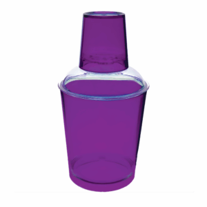 3 Piece Plastic Cocktail Shaker Purple - 12oz