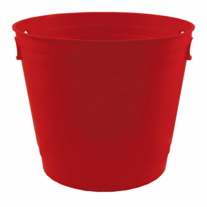 Plastic Party Bucket with Handles Red 20oz