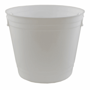 Plastic Party Bucket with Handles White 20oz
