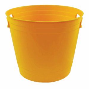 Plastic Party Bucket with Handles Yellow 20oz